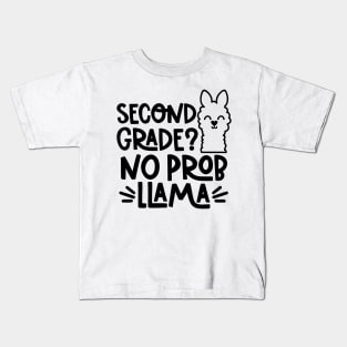 Second Grade, No Problem Llama Funny Kids Back to School Kids T-Shirt